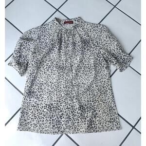 Altuzarra Ivory Black Silk Top US 6